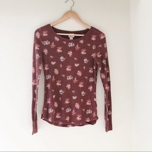 Mossimo Floral Long Sleeve Top